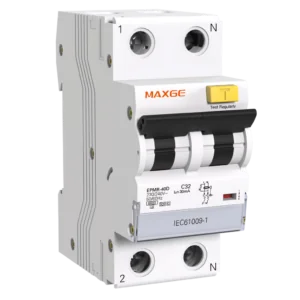 interruptor combinado RCBO 6kA 2 módulos MAXGE