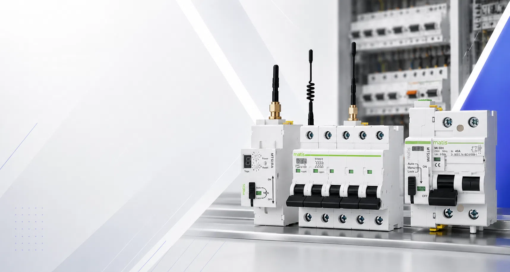 Reconectadores eléctricos y aparamenta modular sobre carril DIN para oferta técnica de Watiosmart