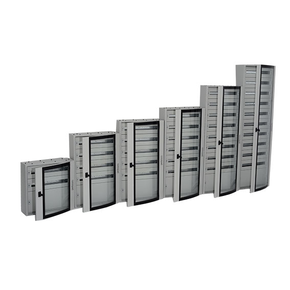 Armarios componibles de distribución modular serie CPD (30 Módulos. 2 Filas. Puerta Transparente. Reserva 200mm.) Armario distribución modular serie CPD